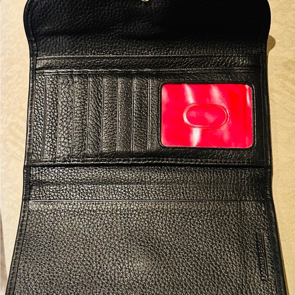 Dooney & Bourke Black Leather Wallet/Checkbook - Picture 2 of 5